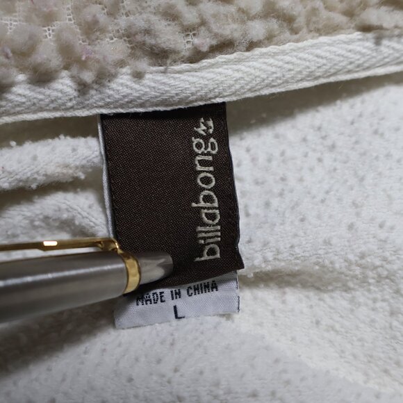 Billabong Vintage Style Zip Hoodie – Cream / Floral (Women’s L) - Picture 8 of 9